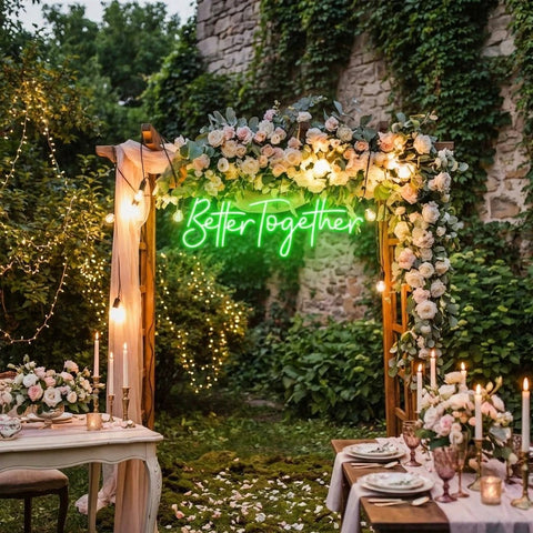 Custom Neon Sign Wedding, Better Together Neon Sign, Wedding Sign