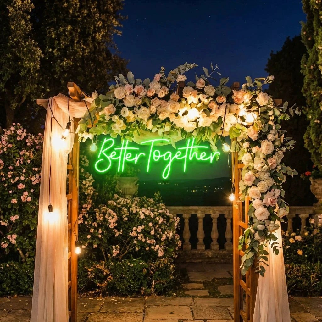 Custom Neon Sign Wedding, Better Together Neon Sign, Wedding Sign