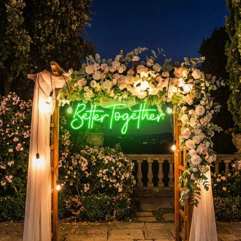 Custom Neon Sign Wedding, Better Together Neon Sign, Wedding Sign