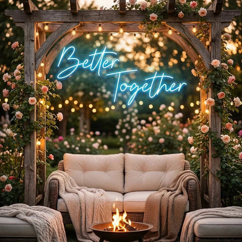 Better Together Led Neon Sign Light, Wedding Neon Sign For Reception, Neon Light Sign For Wedding