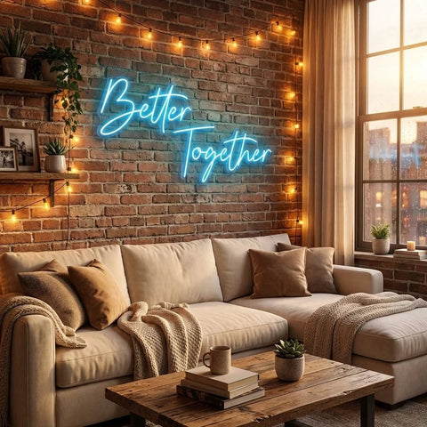 Better Together Led Neon Sign Light, Wedding Neon Sign For Reception, Neon Light Sign For Wedding