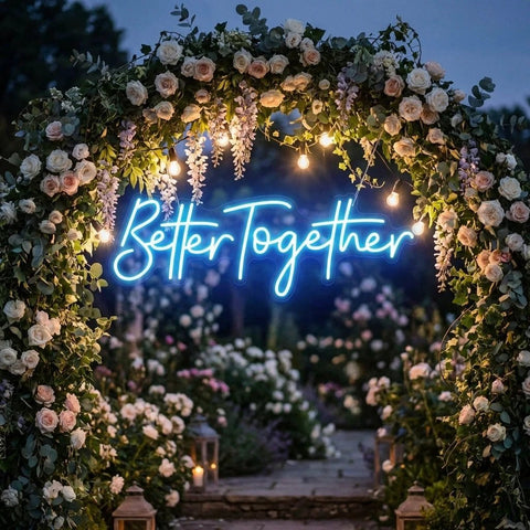 Custom Neon Sign Wedding, Better Together Neon Sign, Wedding Sign