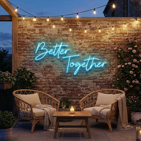 Better Together Led Neon Sign Light, Wedding Neon Sign For Reception, Neon Light Sign For Wedding