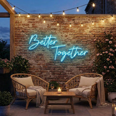 Better Together Led Neon Sign Light, Wedding Neon Sign For Reception, Neon Light Sign For Wedding