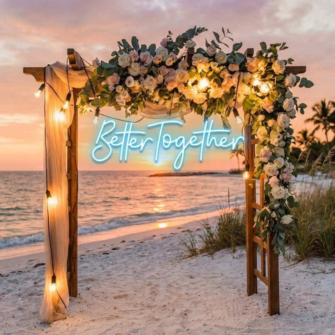 Custom Neon Sign Wedding, Better Together Neon Sign, Wedding Sign