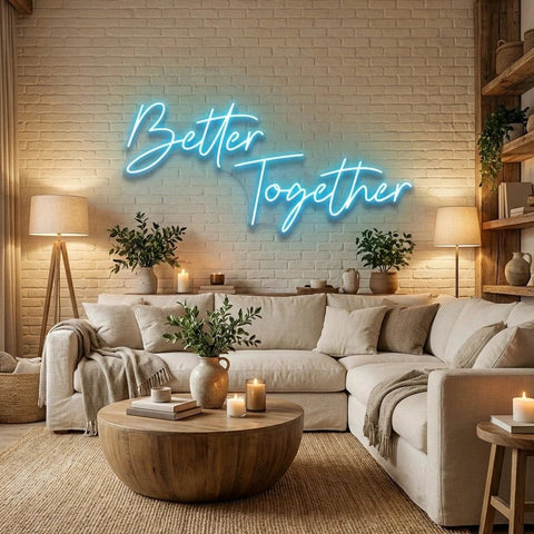 Better Together Led Neon Sign Light, Wedding Neon Sign For Reception, Neon Light Sign For Wedding