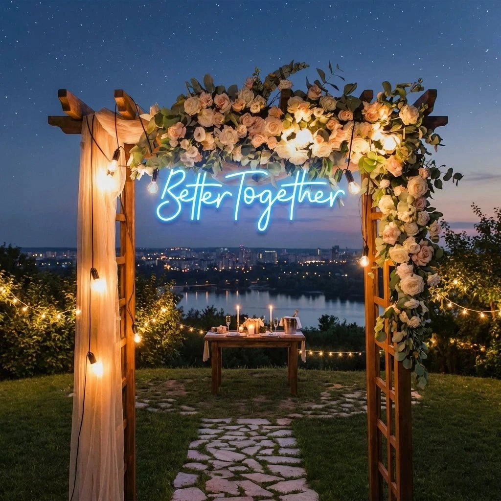 Custom Neon Sign Wedding, Better Together Neon Sign, Wedding Sign