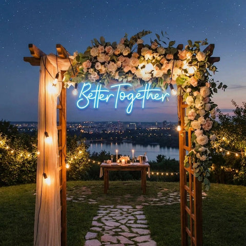 Custom Neon Sign Wedding, Better Together Neon Sign, Wedding Sign