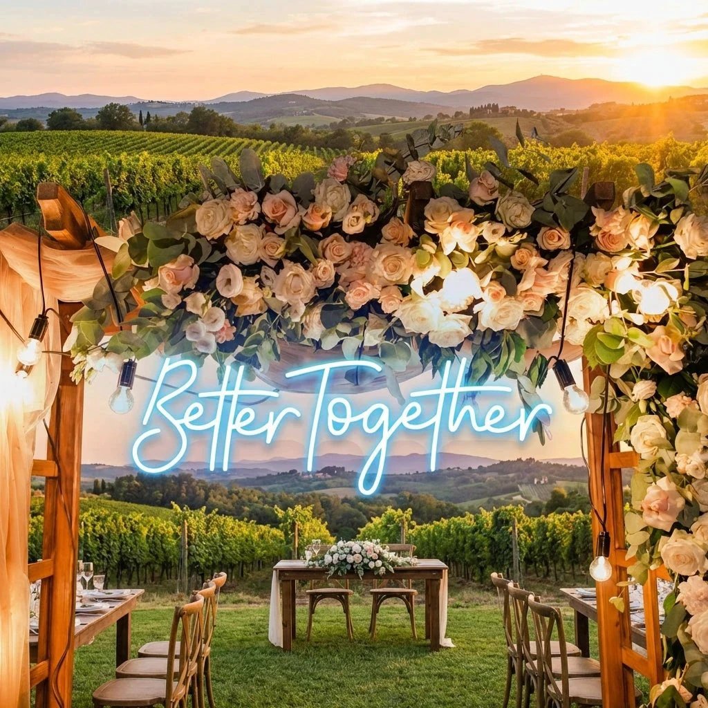 Custom Neon Sign Wedding, Better Together Neon Sign, Wedding Sign