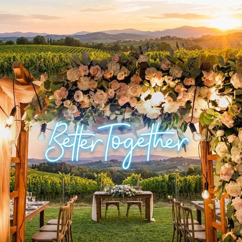 Custom Neon Sign Wedding, Better Together Neon Sign, Wedding Sign
