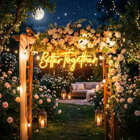 Custom Neon Sign Wedding, Better Together Neon Sign, Wedding Sign