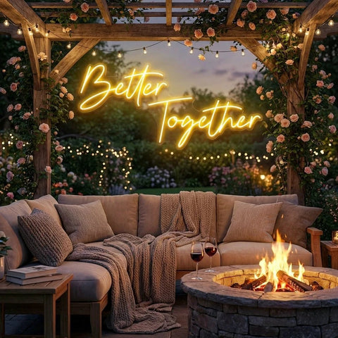 Better Together Led Neon Sign Light, Wedding Neon Sign For Reception, Neon Light Sign For Wedding