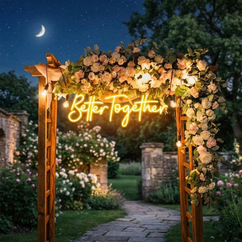 Custom Neon Sign Wedding, Better Together Neon Sign, Wedding Sign
