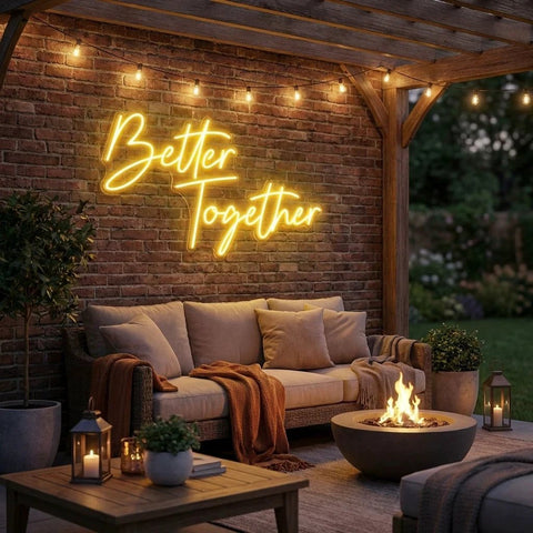 Better Together Led Neon Sign Light, Wedding Neon Sign For Reception, Neon Light Sign For Wedding