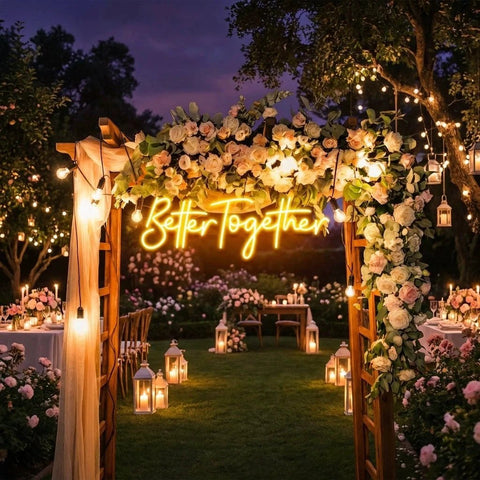 Custom Neon Sign Wedding, Better Together Neon Sign, Wedding Sign