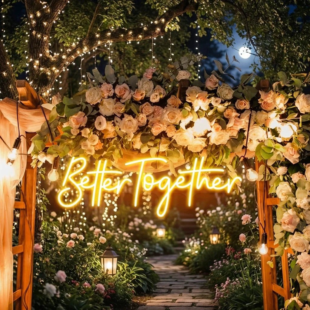 Custom Neon Sign Wedding, Better Together Neon Sign, Wedding Sign