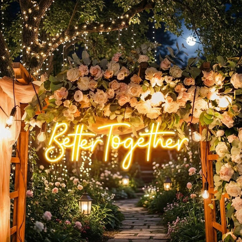 Custom Neon Sign Wedding, Better Together Neon Sign, Wedding Sign