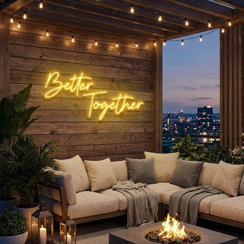 Better Together Led Neon Sign Light, Wedding Neon Sign For Reception, Neon Light Sign For Wedding