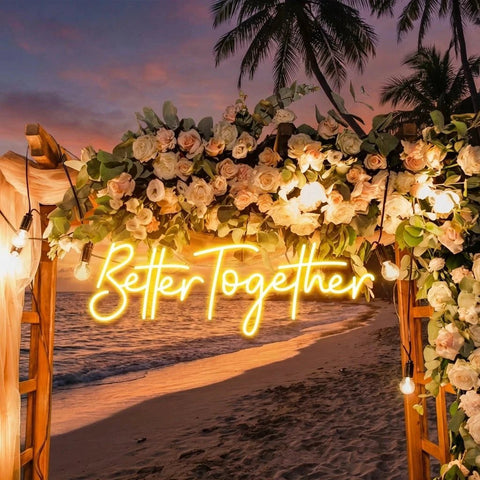 Custom Neon Sign Wedding, Better Together Neon Sign, Wedding Sign