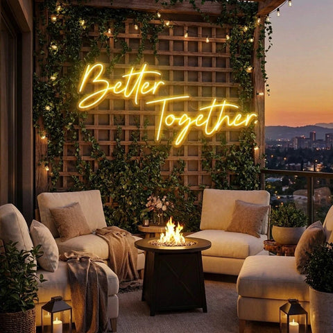 Better Together Led Neon Sign Light, Wedding Neon Sign For Reception, Neon Light Sign For Wedding