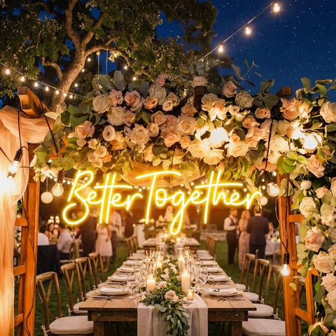 Custom Neon Sign Wedding, Better Together Neon Sign, Wedding Sign