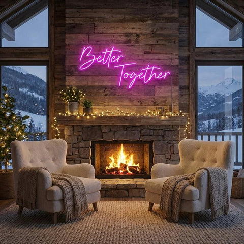 Better Together Led Neon Sign Light, Wedding Neon Sign For Reception, Neon Light Sign For Wedding