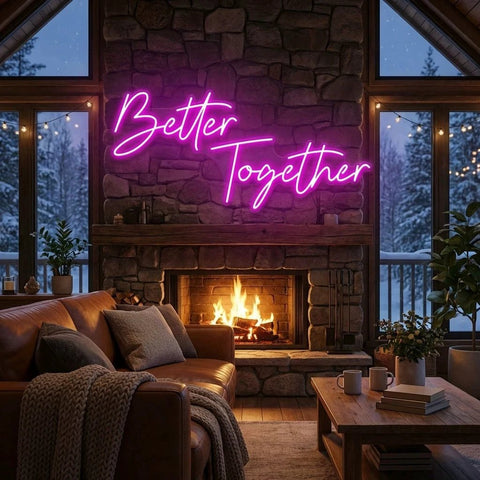 Better Together Led Neon Sign Light, Wedding Neon Sign For Reception, Neon Light Sign For Wedding