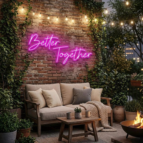 Better Together Led Neon Sign Light, Wedding Neon Sign For Reception, Neon Light Sign For Wedding