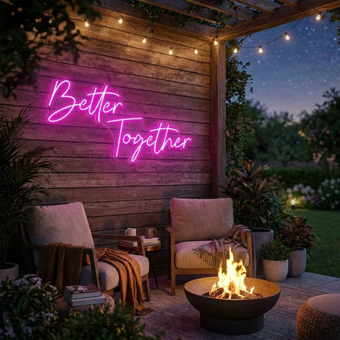 Better Together Led Neon Sign Light, Wedding Neon Sign For Reception, Neon Light Sign For Wedding