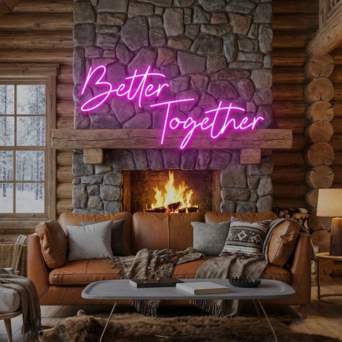 Better Together Led Neon Sign Light, Wedding Neon Sign For Reception, Neon Light Sign For Wedding