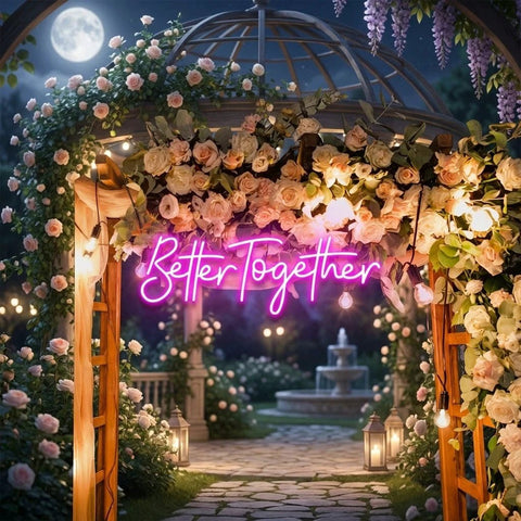 Custom Neon Sign Wedding, Better Together Neon Sign, Wedding Sign