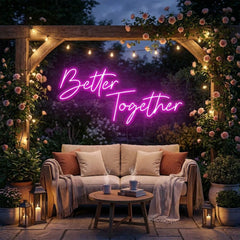Better Together Led Neon Sign Light, Wedding Neon Sign For Reception, Neon Light Sign For Wedding