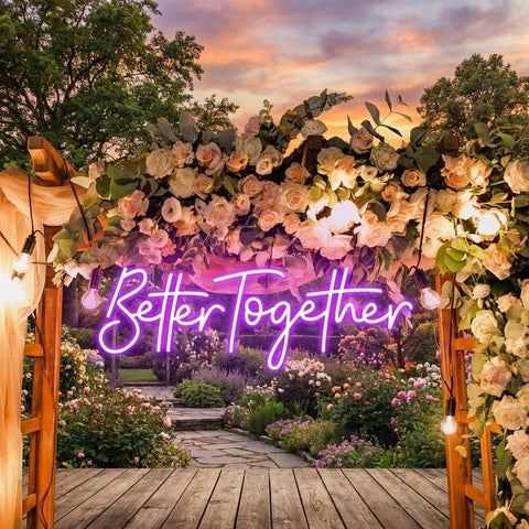Custom Neon Sign Wedding, Better Together Neon Sign, Wedding Sign