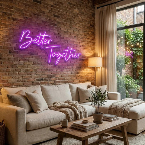 Better Together Led Neon Sign Light, Wedding Neon Sign For Reception, Neon Light Sign For Wedding