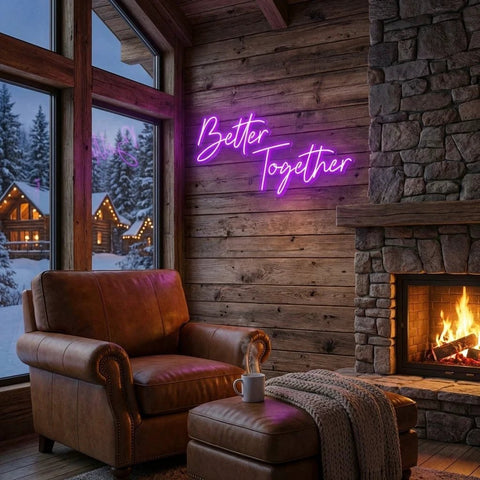 Better Together Led Neon Sign Light, Wedding Neon Sign For Reception, Neon Light Sign For Wedding