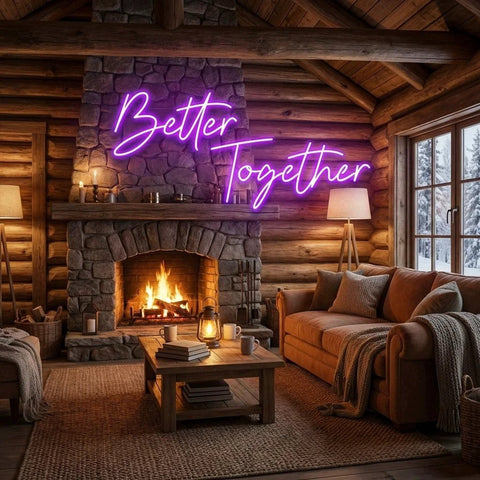 Better Together Led Neon Sign Light, Wedding Neon Sign For Reception, Neon Light Sign For Wedding