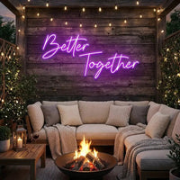 Better Together Led Neon Sign Light, Wedding Neon Sign For Reception, Neon Light Sign For Wedding