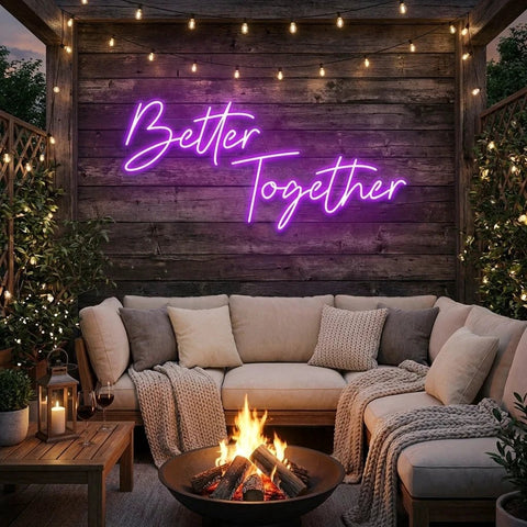 Better Together Led Neon Sign Light, Wedding Neon Sign For Reception, Neon Light Sign For Wedding