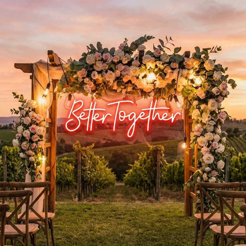 Custom Neon Sign Wedding, Better Together Neon Sign, Wedding Sign