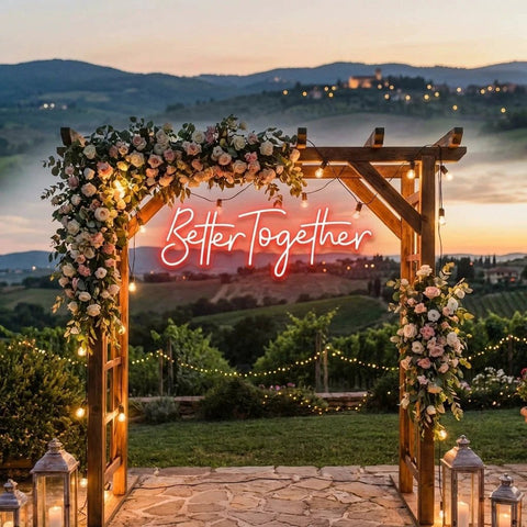 Custom Neon Sign Wedding, Better Together Neon Sign, Wedding Sign