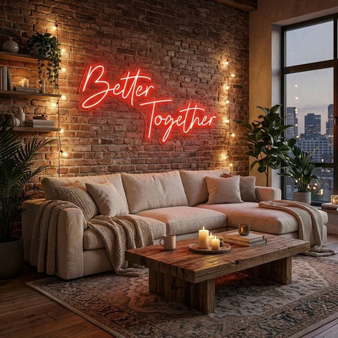 Better Together Led Neon Sign Light, Wedding Neon Sign For Reception, Neon Light Sign For Wedding