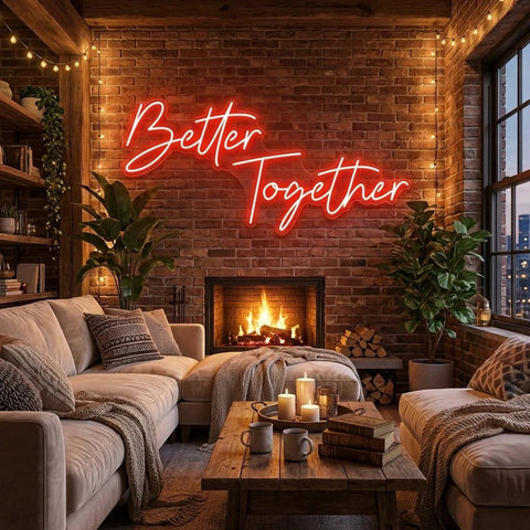 Better Together Led Neon Sign Light, Wedding Neon Sign For Reception, Neon Light Sign For Wedding