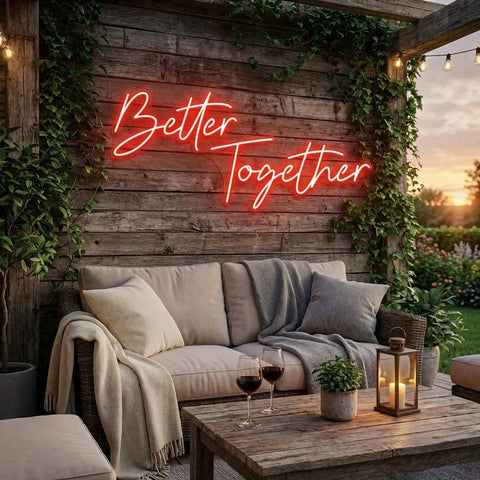 Better Together Led Neon Sign Light, Wedding Neon Sign For Reception, Neon Light Sign For Wedding
