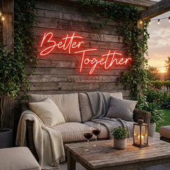 Better Together Led Neon Sign Light, Wedding Neon Sign For Reception, Neon Light Sign For Wedding