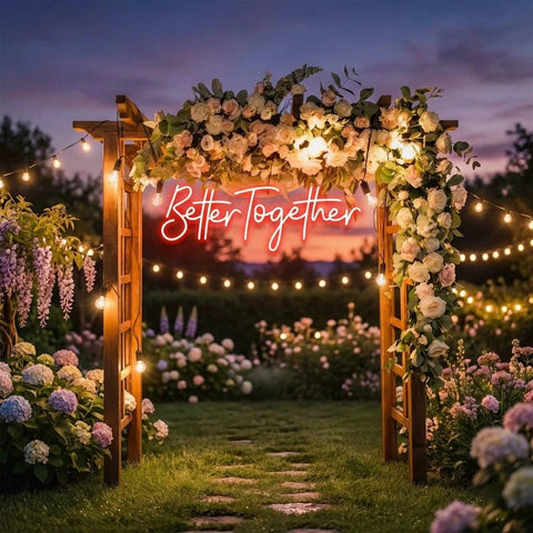 Custom Neon Sign Wedding, Better Together Neon Sign, Wedding Sign
