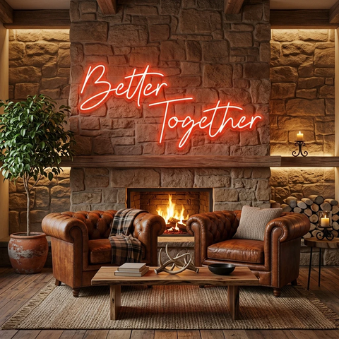Better Together Led Neon Sign Light, Wedding Neon Sign For Reception, Neon Light Sign For Wedding