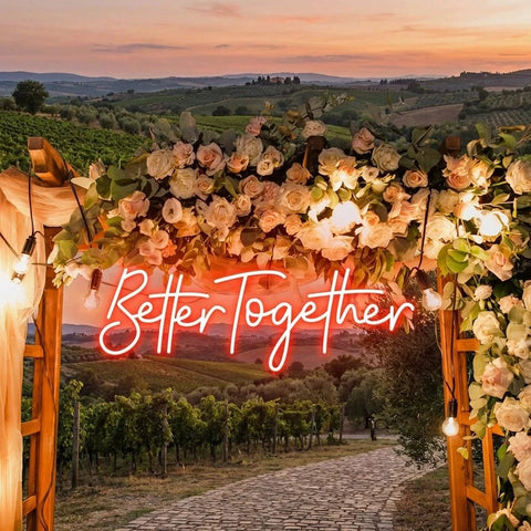 Custom Neon Sign Wedding, Better Together Neon Sign, Wedding Sign