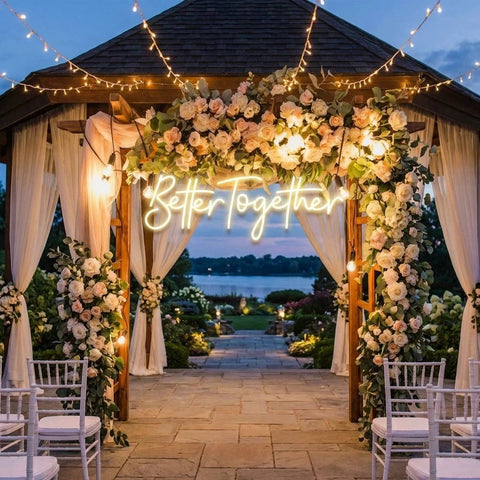 Custom Neon Sign Wedding, Better Together Neon Sign, Wedding Sign