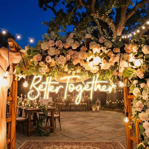 Custom Neon Sign Wedding, Better Together Neon Sign, Wedding Sign