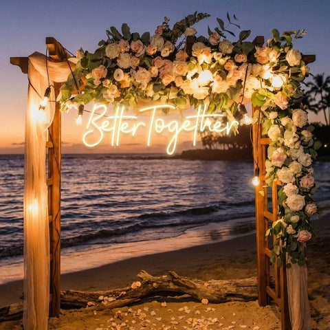 Custom Neon Sign Wedding, Better Together Neon Sign, Wedding Sign